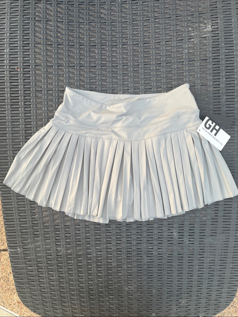 GH Pleated Circle Skirt in Light Gray